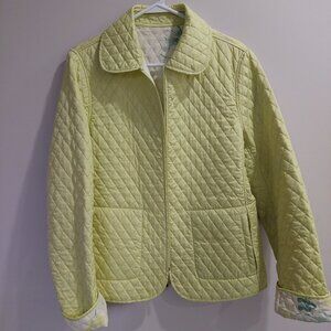 Apropos Adorable Junior Quilted Jacket With  Floral Lining, Women's Size M